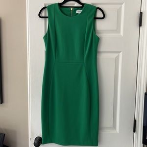 Calvin Klein green column dress, like new